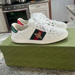 Gucci White and Red Sneakers